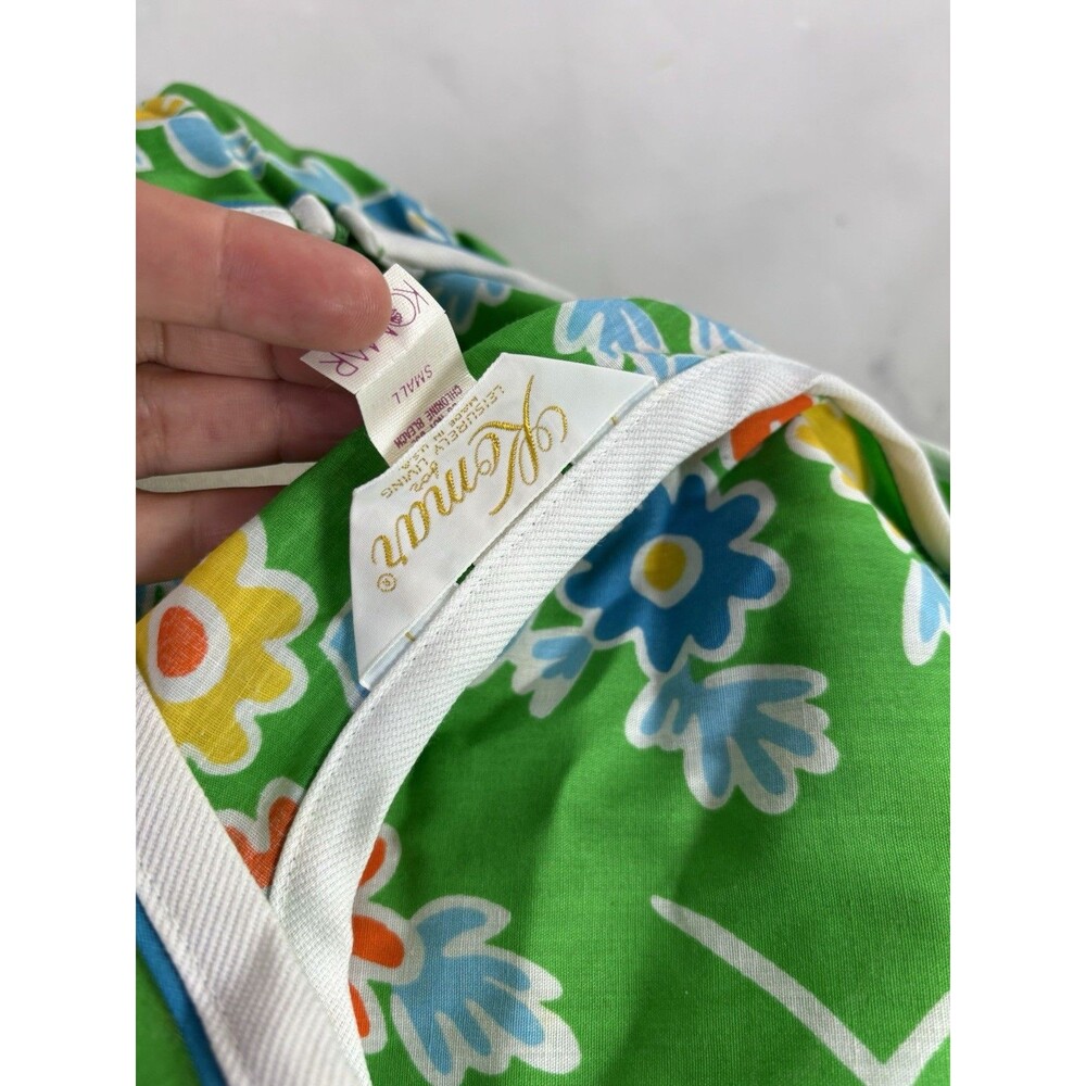 Vtg 60s Flower Power Patio House Dress Loungewear Psychedelic Hippy NWT MCM 70s - Picture 7 of 16